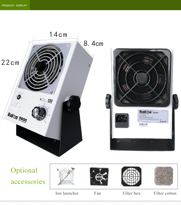 Good Quality Industrial Anti Static Desk Top Ionizing Air Blower